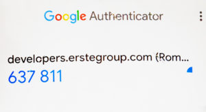Kód v aplikaci Google Authenticator (příklad)