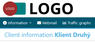 Custom company logo in the Client portal header