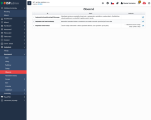 Obecné nastavení pro helpdesk