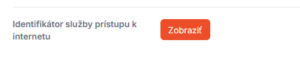 Tlačítko pro zobrazení ISPI kódu