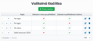 Příklad nastavení vlastních tlačítek pro KP