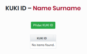 Nastavení KUKI ID
