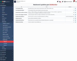 Nastavení systému pro NetMonitor