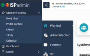 Nová sekce v hlavním menu