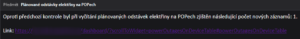 Emailové upozornění na nově vyčtené plánované odstávky elektřiny na POPech