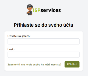 Formulář pro přihlášení klienta