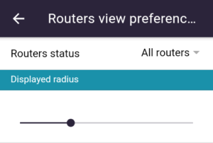 Routers display settings