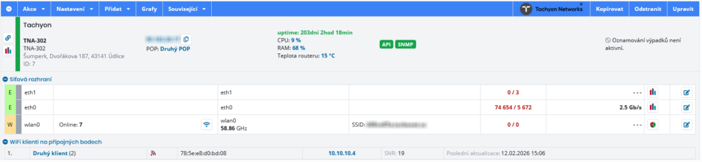 Router typu Tachyon Networks