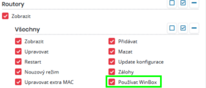Nastavení uživ. oprávnění