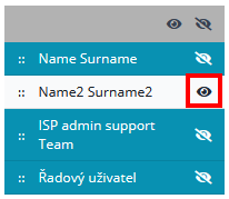 Možnost zobrazit/skrýt sloupec uživatele