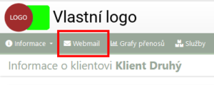 Možnost zobrazit záložku Webmail